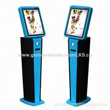 Standalone Kiosk with 19-inch Touch Screen and Receipt Printer Functions